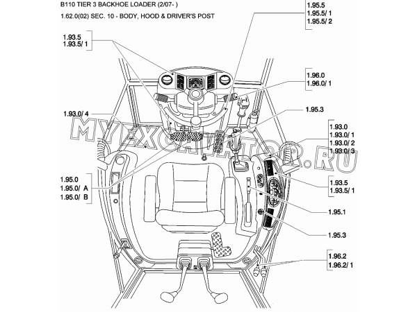 Кабина/BODY, HOOD &amp; DRIVER'S POST New Holland B110