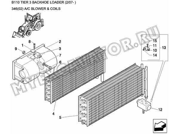 Вентилятор и радиаторы/A/C BLOWER &amp; COILS New Holland B110