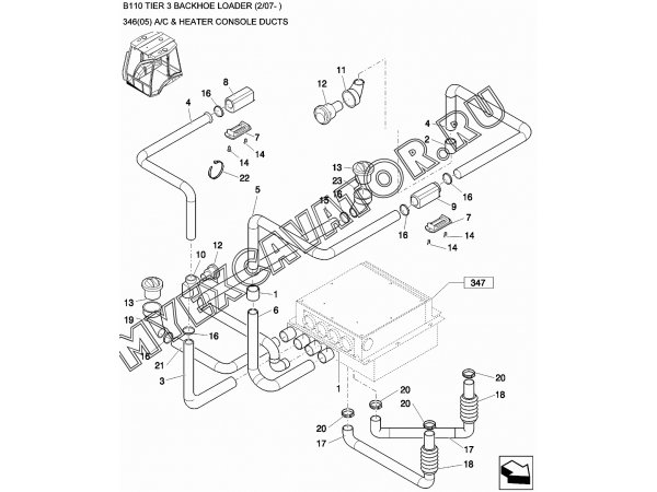 Воздуховоды/A/C &amp; HEATER CONSOLE DUCTS New Holland B110