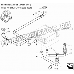 Воздуховоды/A/C &amp; HEATER CONSOLE DUCTS New Holland B110