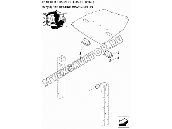 Заглушки/CAB HEATING COATING PLUG New Holland B110