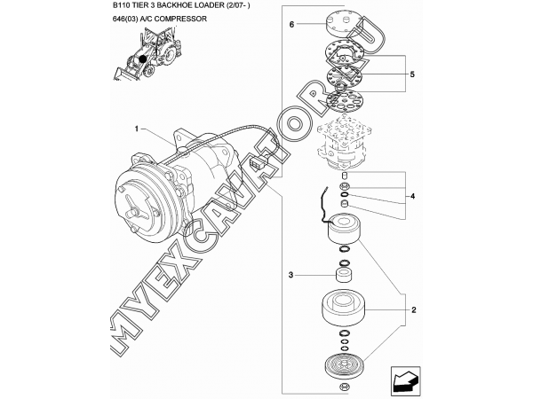 Кондиционер/A/C COMPRESSOR New Holland B110