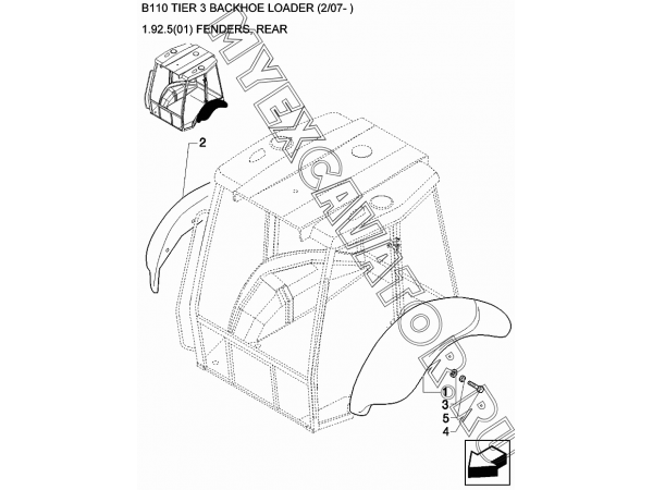 Крылья/FENDERS, REAR New Holland B110