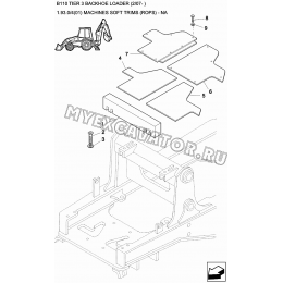 Облицовка/MACHINES SOFT TRIMS (ROPS) - NA New Holland B110