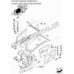 Капот/HOOD, GRILLE &amp; RELATED PARTS New Holland B110
