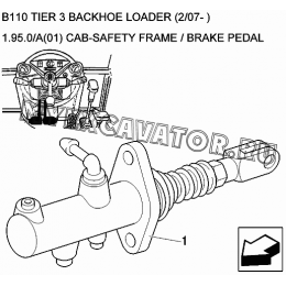 Педаль тормоза/CAB-SAFETY FRAME / BRAKE PEDAL New Holland B110