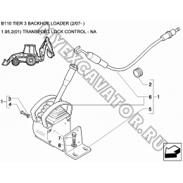 Стояночный тормоз/TRANSPORT LOCK CONTROL - NA New Holland B110