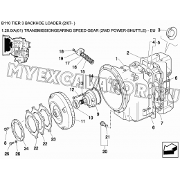 Трансмиссия/TRANSMISSIONGEARING SPEED GEAR (2WD POWER-SHUTTLE) - EU New Holland B110