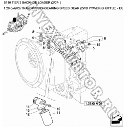 Трансмиссия/TRANSMISSIONGEARING SPEED GEAR (2WD POWER-SHUTTLE) - EU New Holland B110