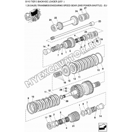 Трансмиссия/TRANSMISSIONGEARING SPEED GEAR (2WD POWER-SHUTTLE) - EU New Holland B110