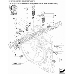 Трансмиссия/TRANSMISSIONGEARING SPEED GEAR (4WD POWER-SHIFT) New Holland B110