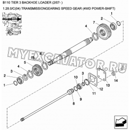 Трансмиссия/TRANSMISSIONGEARING SPEED GEAR (4WD POWER-SHIFT) New Holland B110