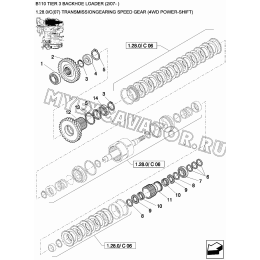 Трансмиссия/TRANSMISSIONGEARING SPEED GEAR (4WD POWER-SHIFT) New Holland B110