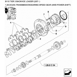 Трансмиссия/TRANSMISSIONGEARING SPEED GEAR (4WD POWER-SHIFT) New Holland B110