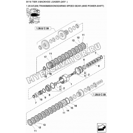 Трансмиссия/TRANSMISSIONGEARING SPEED GEAR (4WD POWER-SHIFT) New Holland B110