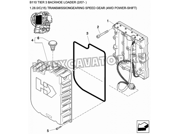 Трансмиссия/TRANSMISSIONGEARING SPEED GEAR (4WD POWER-SHIFT) New Holland B110
