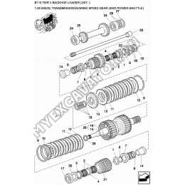 Трансмиссия/TRANSMISSIONGEARING SPEED GEAR (4WD POWER-SHUTTLE) New Holland B110