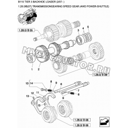 Трансмиссия/TRANSMISSIONGEARING SPEED GEAR (4WD POWER-SHUTTLE) New Holland B110