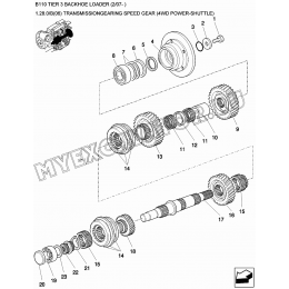 Трансмиссия/TRANSMISSIONGEARING SPEED GEAR (4WD POWER-SHUTTLE) New Holland B110