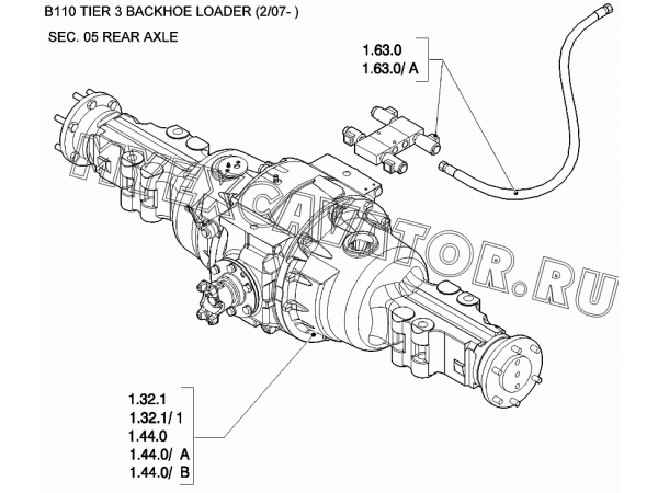 Задний мост/REAR AXLE New Holland B110