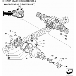 Задний мост/REAR AXLE (POWER-SHIFT) New Holland B110