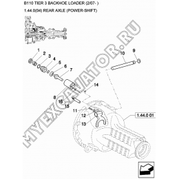 Задний мост/REAR AXLE (POWER-SHIFT) New Holland B110