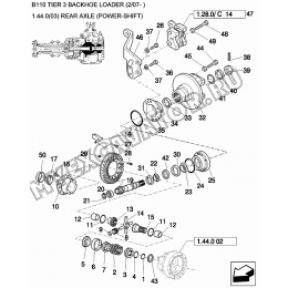 Задний мост/REAR AXLE (POWER-SHIFT) New Holland B110