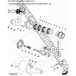 Задний мост/REAR AXLE (POWER-SHUTTLE) (SIDE SHIFT) - EU New Holland B110