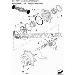 Передний мост/FRONT AXLE - (4WD) W/GEAR,BEVEL New Holland B110