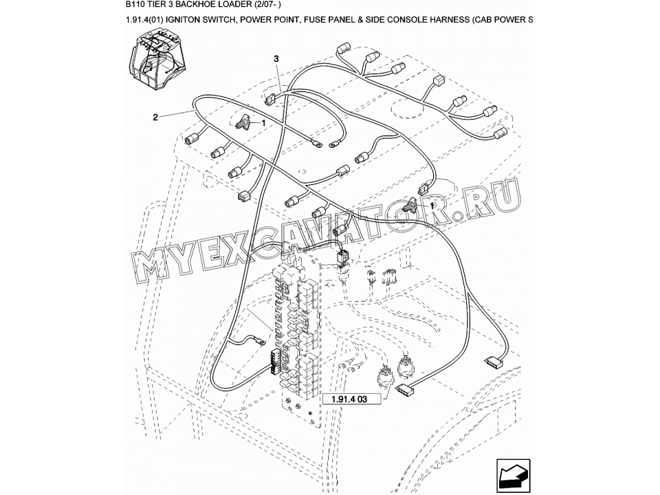 Схема предохранителей new holland b115b