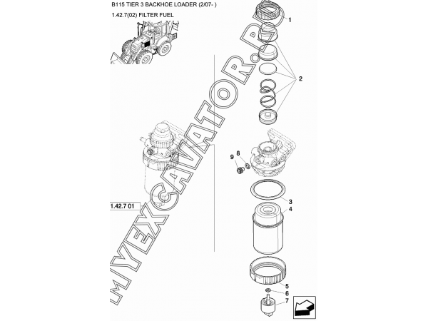 Топливный фильтр/FILTER FUEL New Holland B115