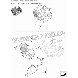 Топливный насос высокого давления/INJECTION PUMP - COMPONENTS New Holland B115