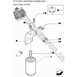 Топливный фильтр/FUEL FILTER New Holland B115
