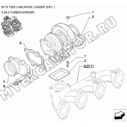 Турбокомпрессор/TURBOCHARGER New Holland B115