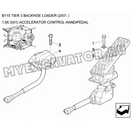 Управление акселератором/ACCELERATOR CONTROL HAND/PEDAL New Holland B115