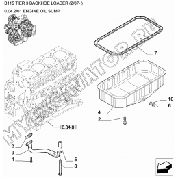 Масляный картер/ENGINE OIL SUMP New Holland B115