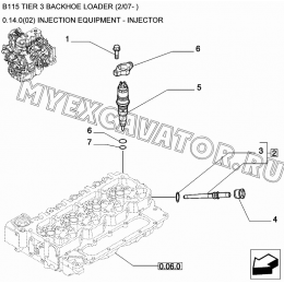 Форсунка/INJECTION EQUIPMENT - INJECTOR New Holland B115