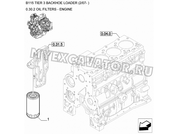 Масляные фильтры/OIL FILTERS - ENGINE New Holland B115