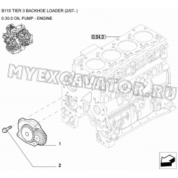 Масляный насос/OIL PUMP - ENGINE New Holland B115