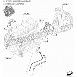 Масляный щуп/ENGINE OIL DIPSTICK New Holland B115