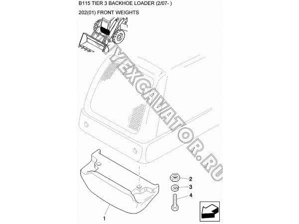 Балласт передний/FRONT WEIGHTS New Holland B115