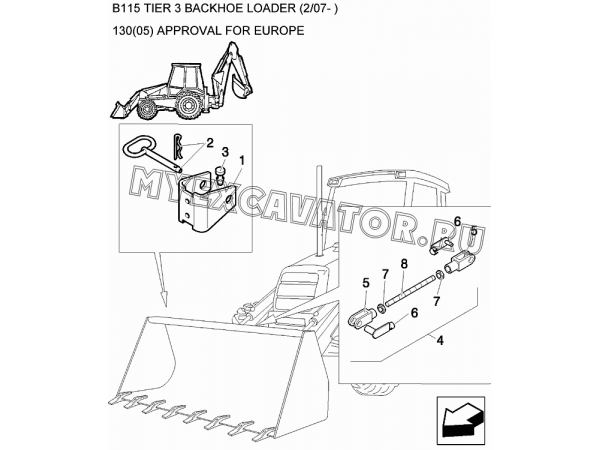 Дополнительное оснащение/APPROVAL FOR EUROPE New Holland B115