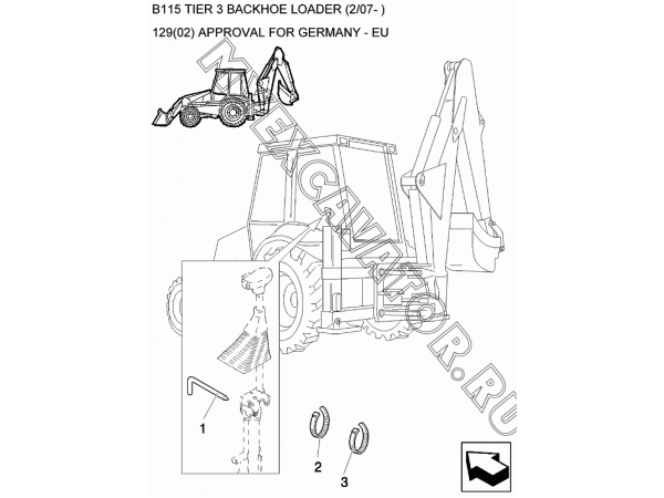 Дополнительное оснащение/APPROVAL FOR GERMANY - EU New Holland B115