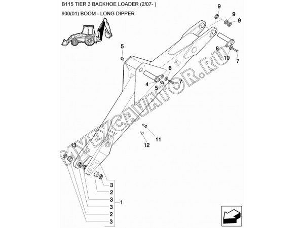 Стрела/BOOM - LONG DIPPER New Holland B115