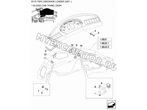 Панель приборов/CAB / PANEL DASH New Holland B115