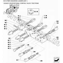 Гидросистема/PROPORTIONAL CONTROL VALVE 7 SECTIONS New Holland B115