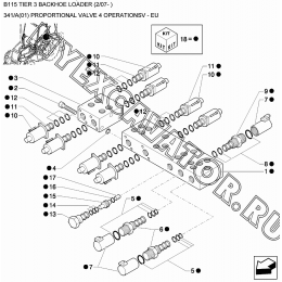 Гидросистема/PROPORTIONAL VALVE 4 OPERATIONSV - EU New Holland B115