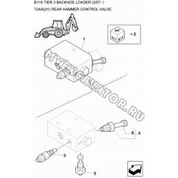 Гидросистема/REAR HAMMER CONTROL VALVE New Holland B115