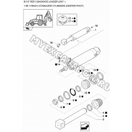 Гидросистема/STABILIZER CYLINDERS (CENTER PIVOT) New Holland B115