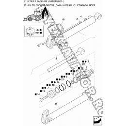 Гидросистема/TELESCOPIC DIPPER LONG - HYDRAULIC LIFTING CYLINDER New Holland B115